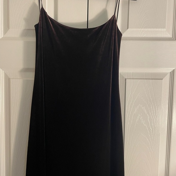 Laundry by Shelli Segal formal wedding brown velvety Y2K Maxi Dress size 12 - Picture 2 of 10
